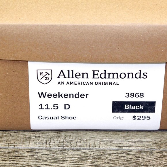 Allen Edmonds WEEKENDER Casual Shoe 11.5 D Black * add $15 new Cedar Trees main image 6